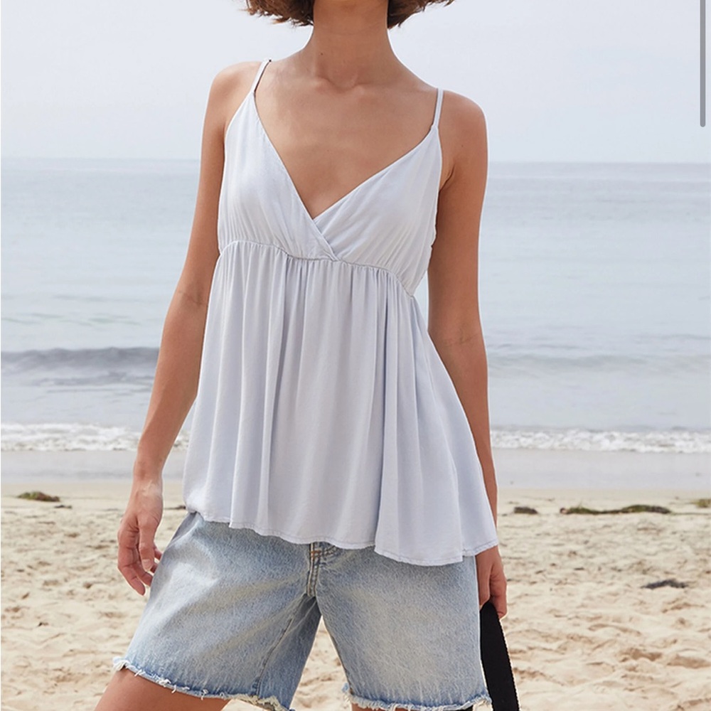 John Galt Light Blue Edith Tank Top